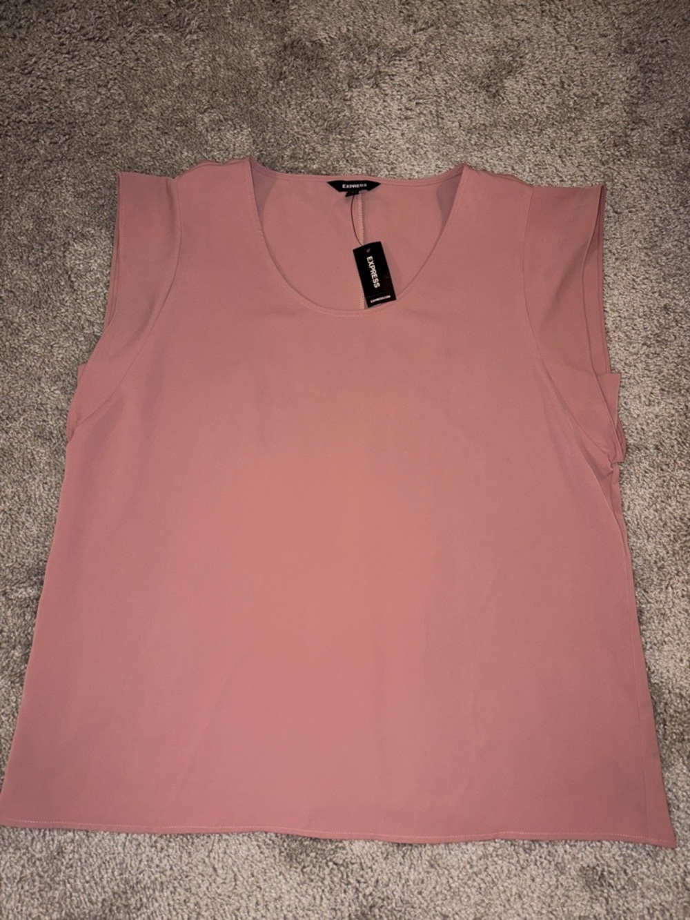 Express Dusty Rose Sleeveless Scoop Neck Blouse